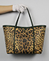 Leopard Shopping Tote, front view